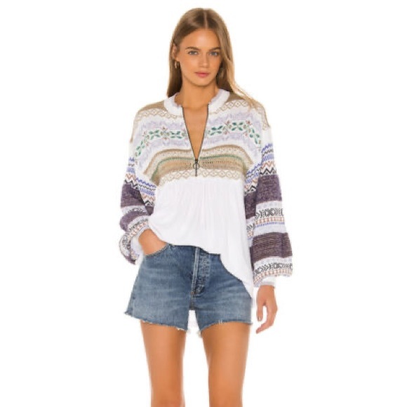 Free People Cabin Fever Swit Sweater Thermal Top in XS White - Picture 4 of 16